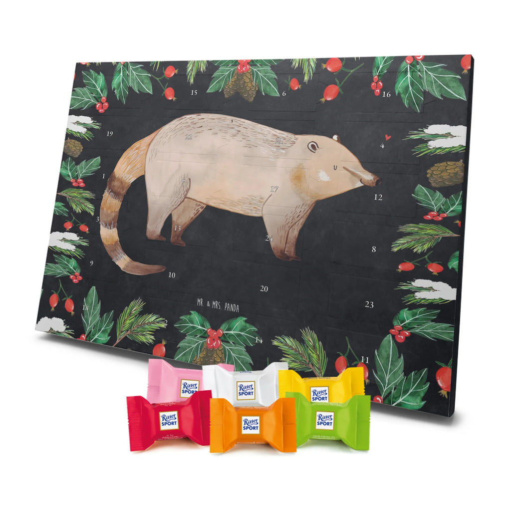 Chocolate advent calendar Coati gift ideas, gifts, small animals, good mood, cute, funny sayings, cute animal motives, hand drawn, special gifts, card, animal lover, Nose bear, trunk bear