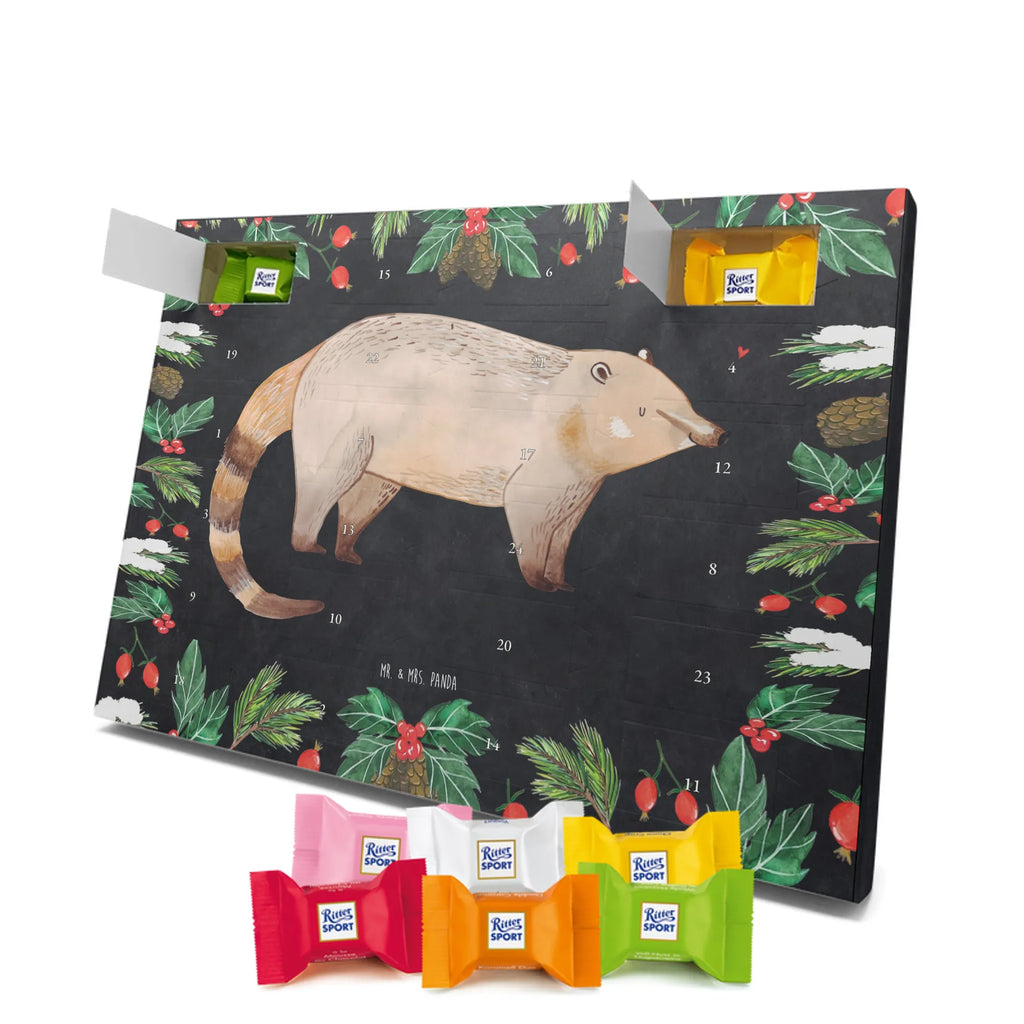Chocolate advent calendar Coati gift ideas, gifts, small animals, good mood, cute, funny sayings, cute animal motives, hand drawn, special gifts, card, animal lover, Nose bear, trunk bear