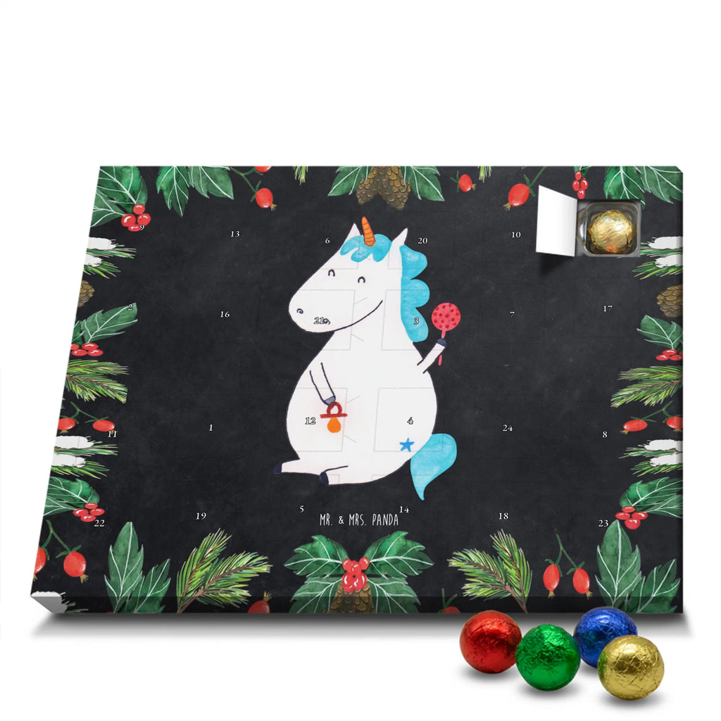 Chocolate advent calendar unicorn infant mother, offspring, first child, baby happiness, birthday, birth present, parents, birth gift, birth