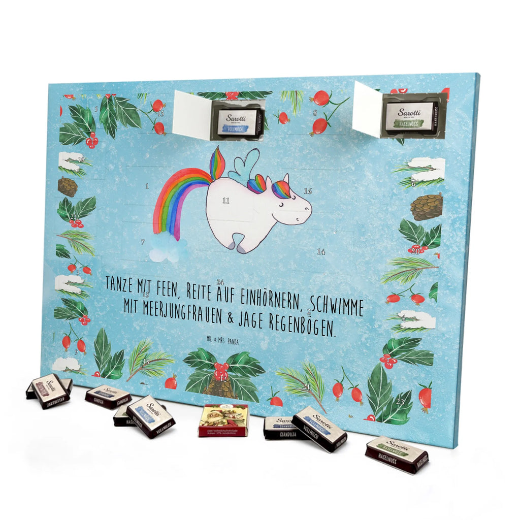 Chocolate advent calendar unicorn Pegasus growing up, pegasus, rainbow, reality, playing, unicorn love, saying fun