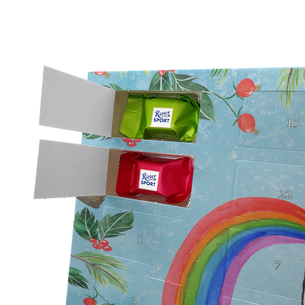 Chocolate advent calendar unicorn Pegasus growing up, pegasus, rainbow, reality, playing, unicorn love, saying fun