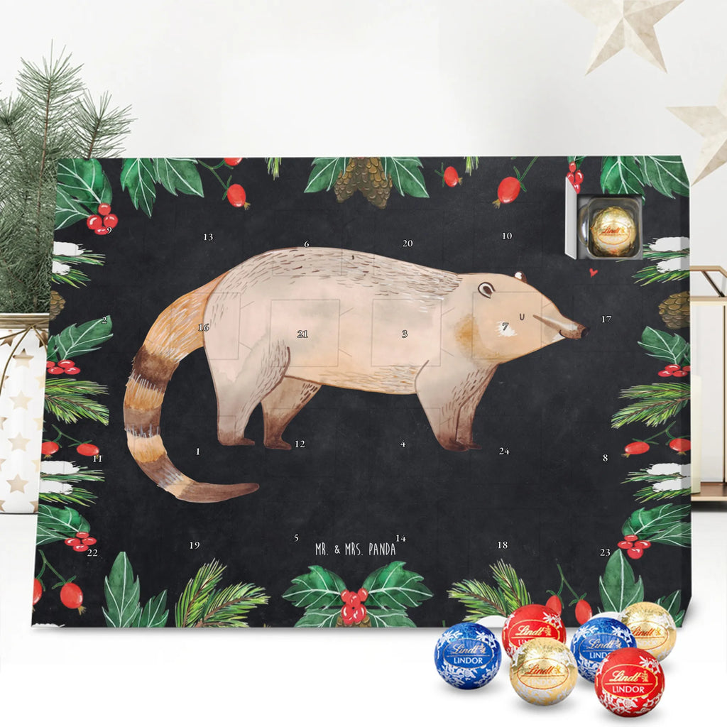 Chocolate advent calendar Coati gift ideas, gifts, small animals, good mood, cute, funny sayings, cute animal motives, hand drawn, special gifts, card, animal lover, Nose bear, trunk bear