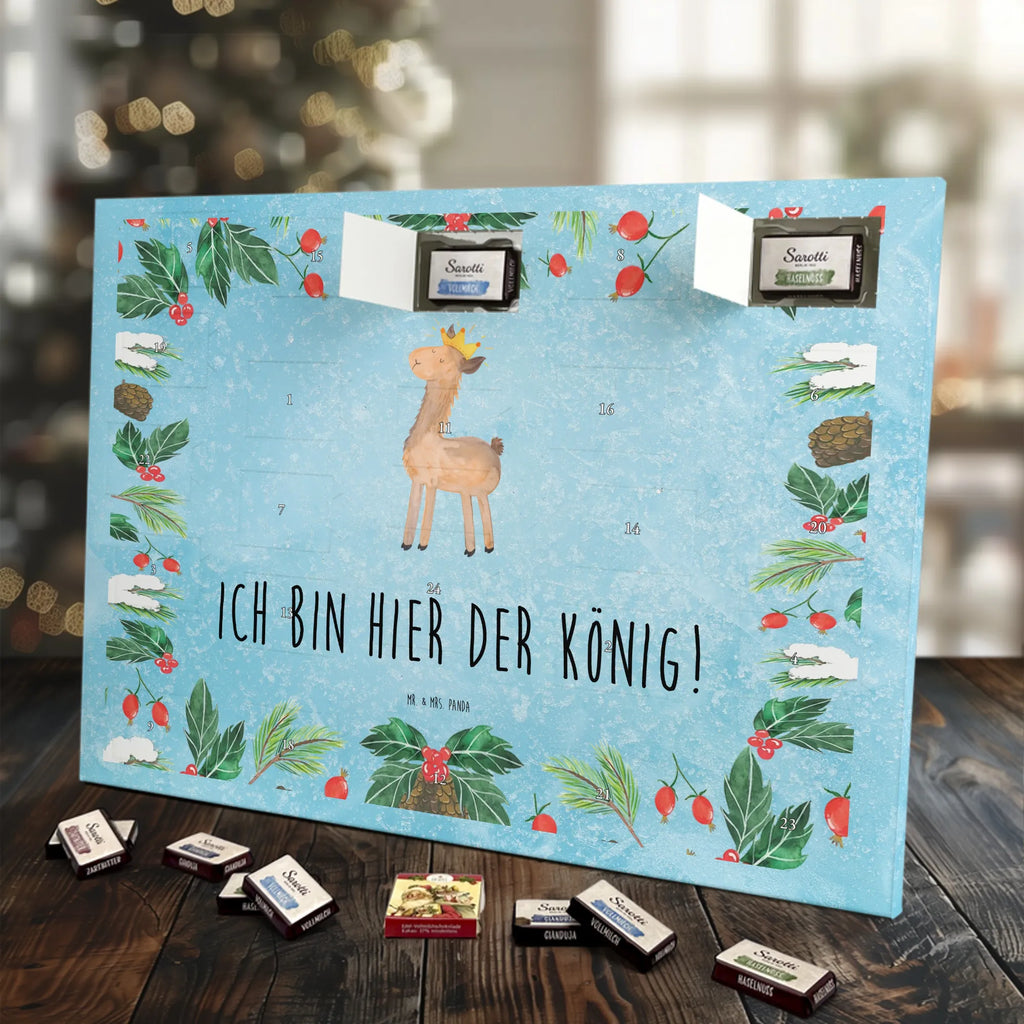 Chocolate advent calendar lama king Llama, alpaca, trendy animal, office colleague, mum, colleague, king, girlfriend, supervisor, high school graduation