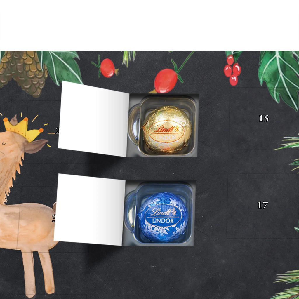 Chocolate advent calendar lama king Llama, alpaca, trendy animal, office colleague, mum, colleague, king, girlfriend, supervisor, high school graduation