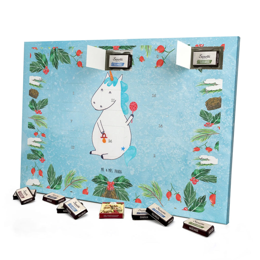 Chocolate advent calendar unicorn infant mother, offspring, first child, baby happiness, birthday, birth present, parents, birth gift, birth