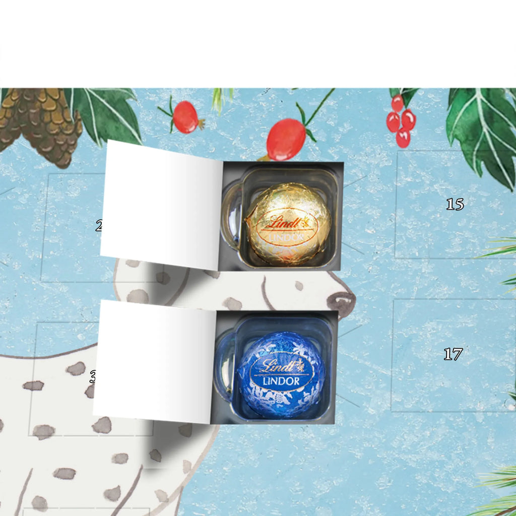 Chocolate advent calendar Dalmatian moment puppy, dog owner, purebred dog, dog breed, giving, animal lover, gift