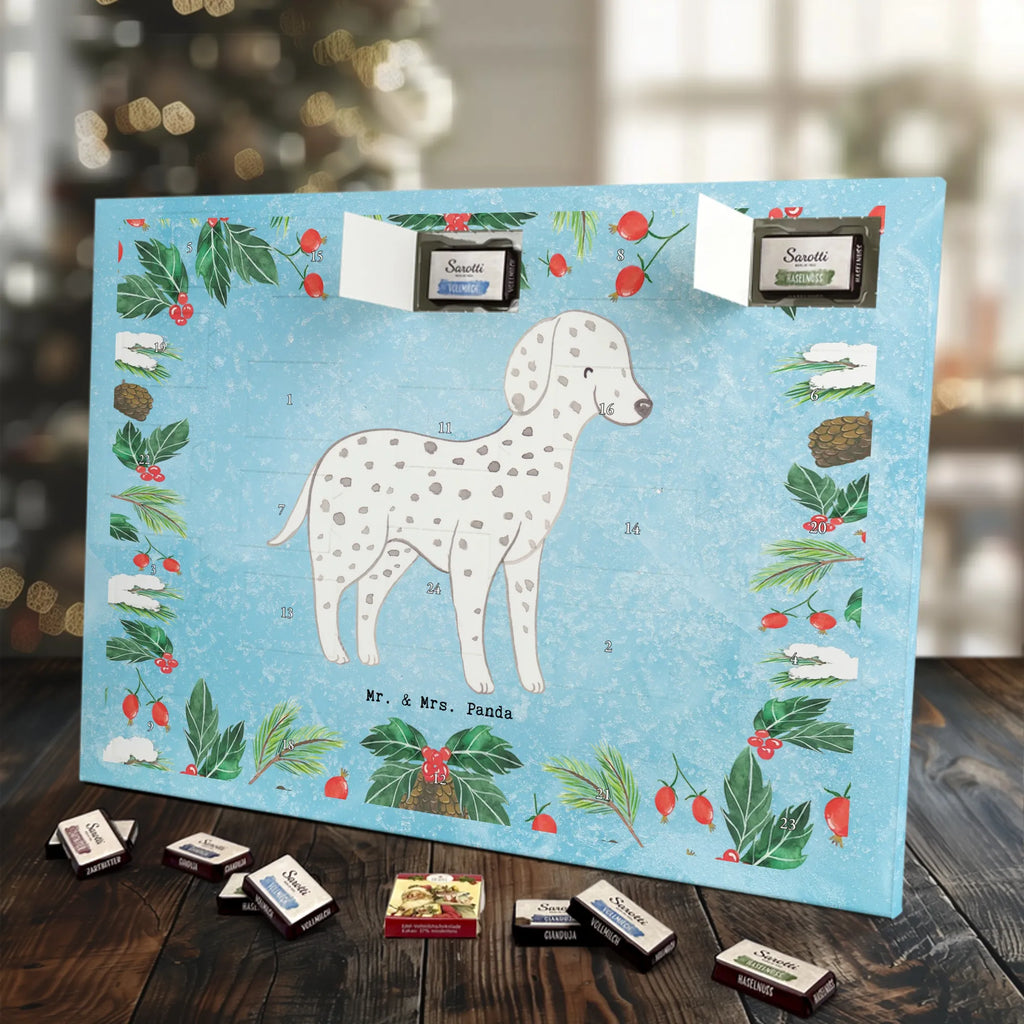 Chocolate advent calendar Dalmatian moment puppy, dog owner, purebred dog, dog breed, giving, animal lover, gift
