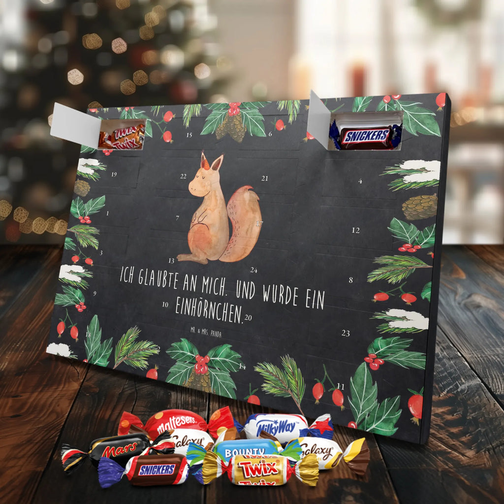 Chocolate advent calendar unicorn Believe squirrel