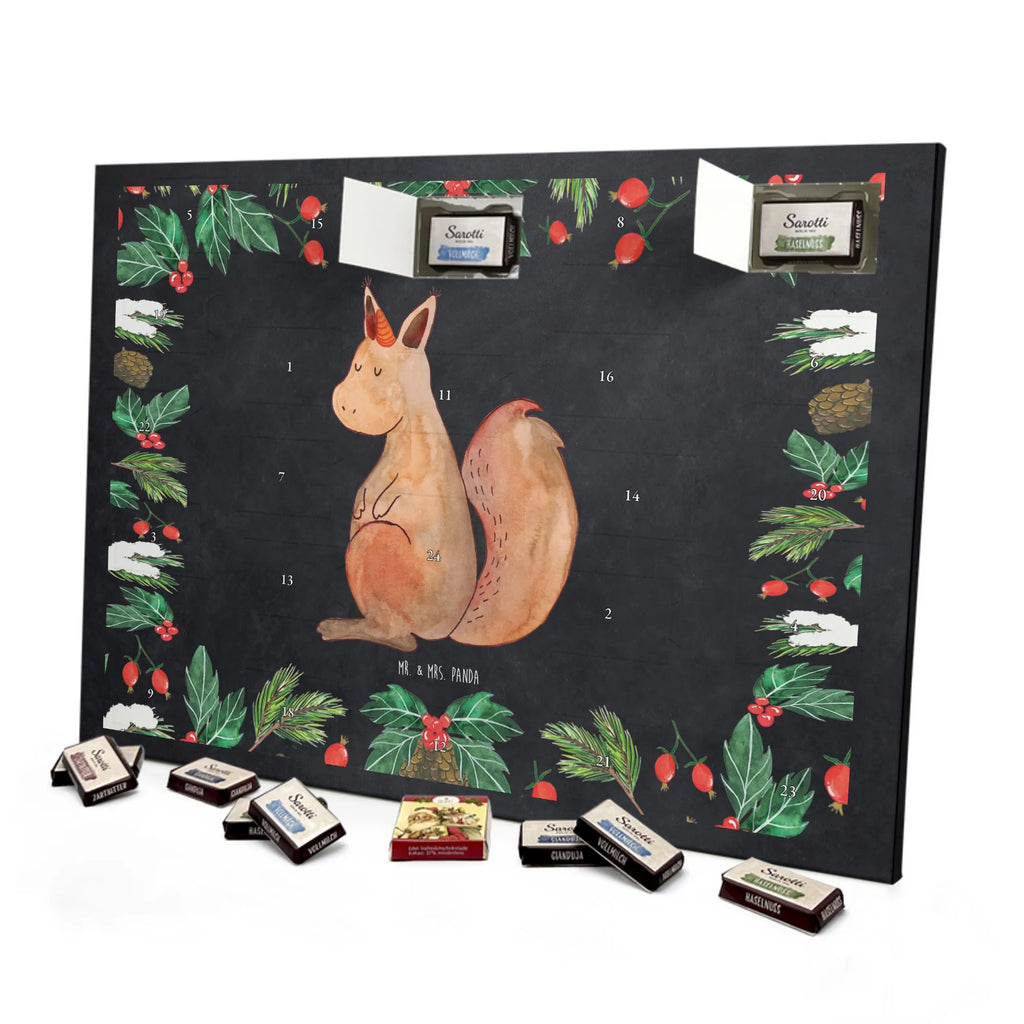 Chocolate advent calendar unicorn Believe squirrel