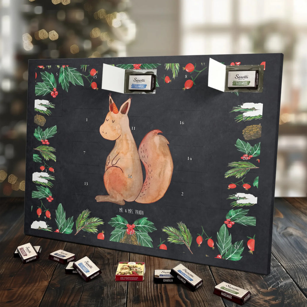 Chocolate advent calendar unicorn Believe squirrel