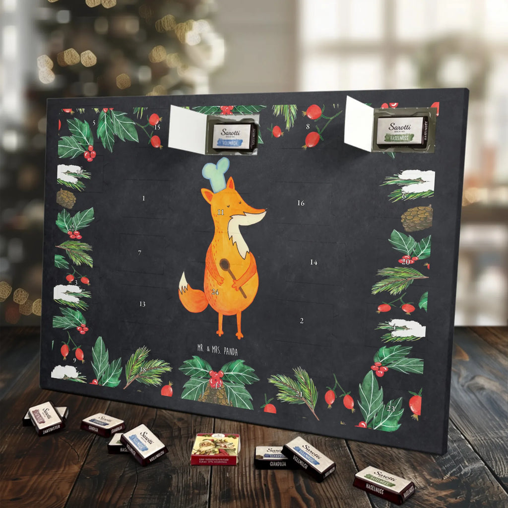 Chocolate advent calendar Fox A cook forest wildlife, clever as a fox, foxes, animal lover, Cook gift, Baker, Kitchen decoration, Slogan funny, Chefs, Kitchen slogan, Party slogan