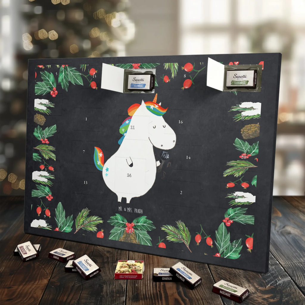 Chocolate advent calendar unicorn Singer confetti, unicorn saying, Singer gift, Singer present, Birthday, celebration