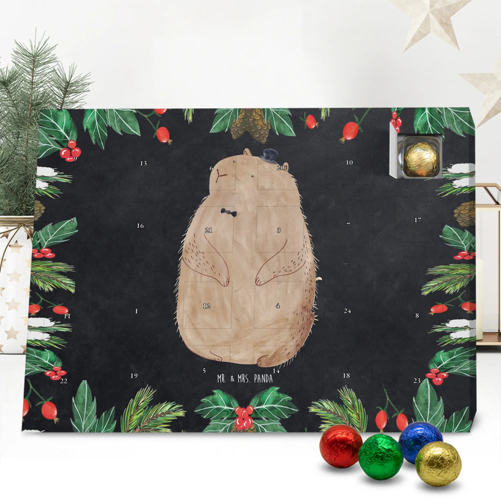 Chocolate advent calendar Groundhog gift ideas, gifts, small animals, good mood, cute, funny sayings, cute animal motives, hand drawn, special gifts, card, animal lover, Groundhog, friendliness, cheerfulness, etiquette, decency, respect