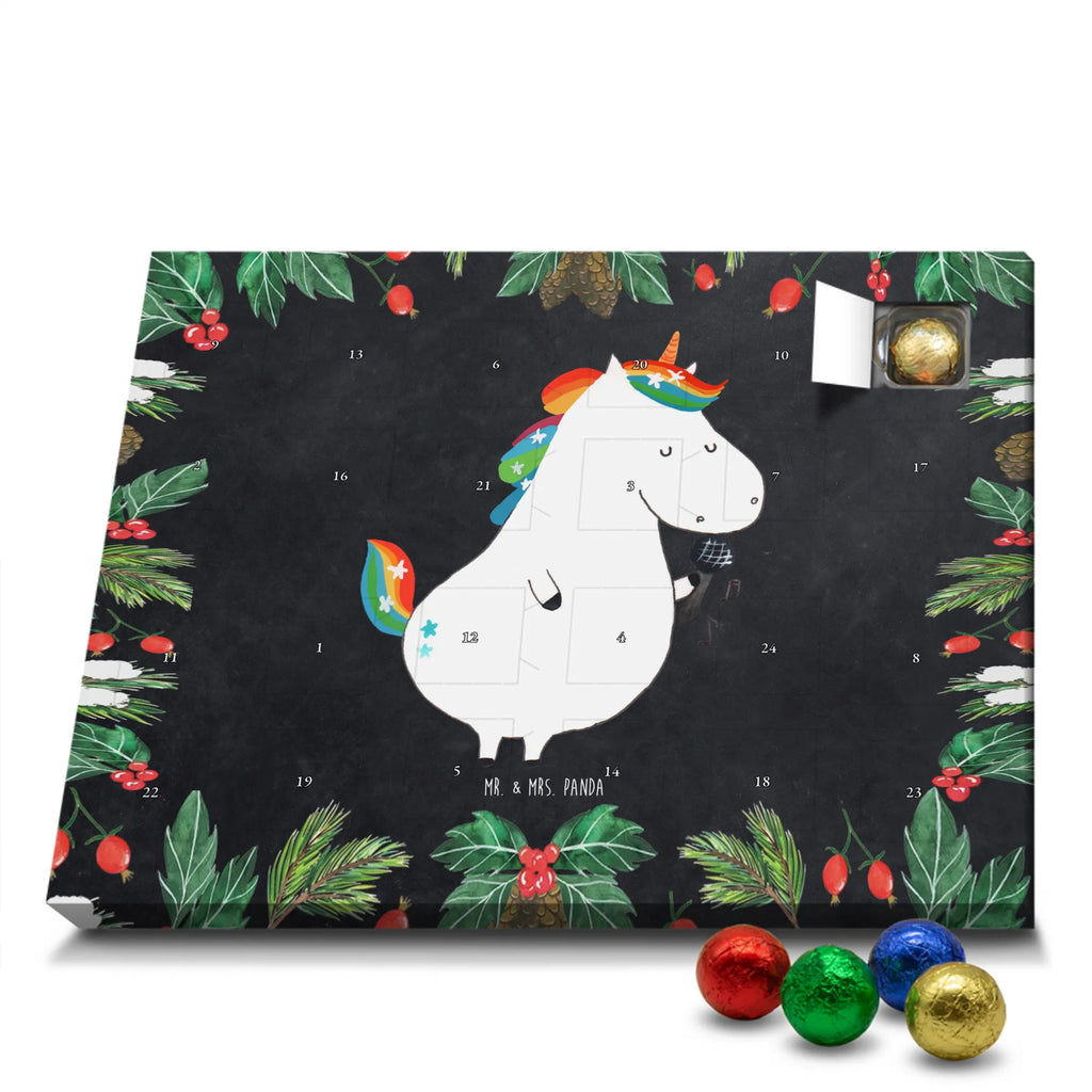 Chocolate advent calendar unicorn Singer confetti, unicorn saying, Singer gift, Singer present, Birthday, celebration