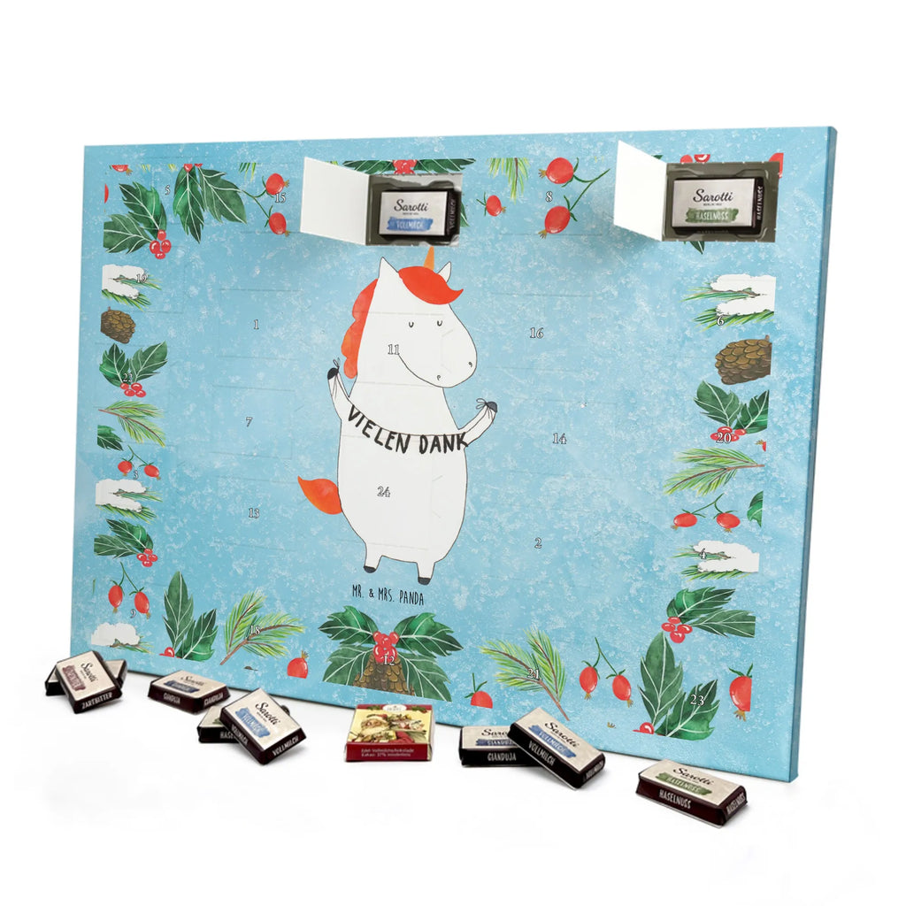 Chocolate advent calendar unicorn Thank you very much Thank you present, thank you gift, thanks, thank you