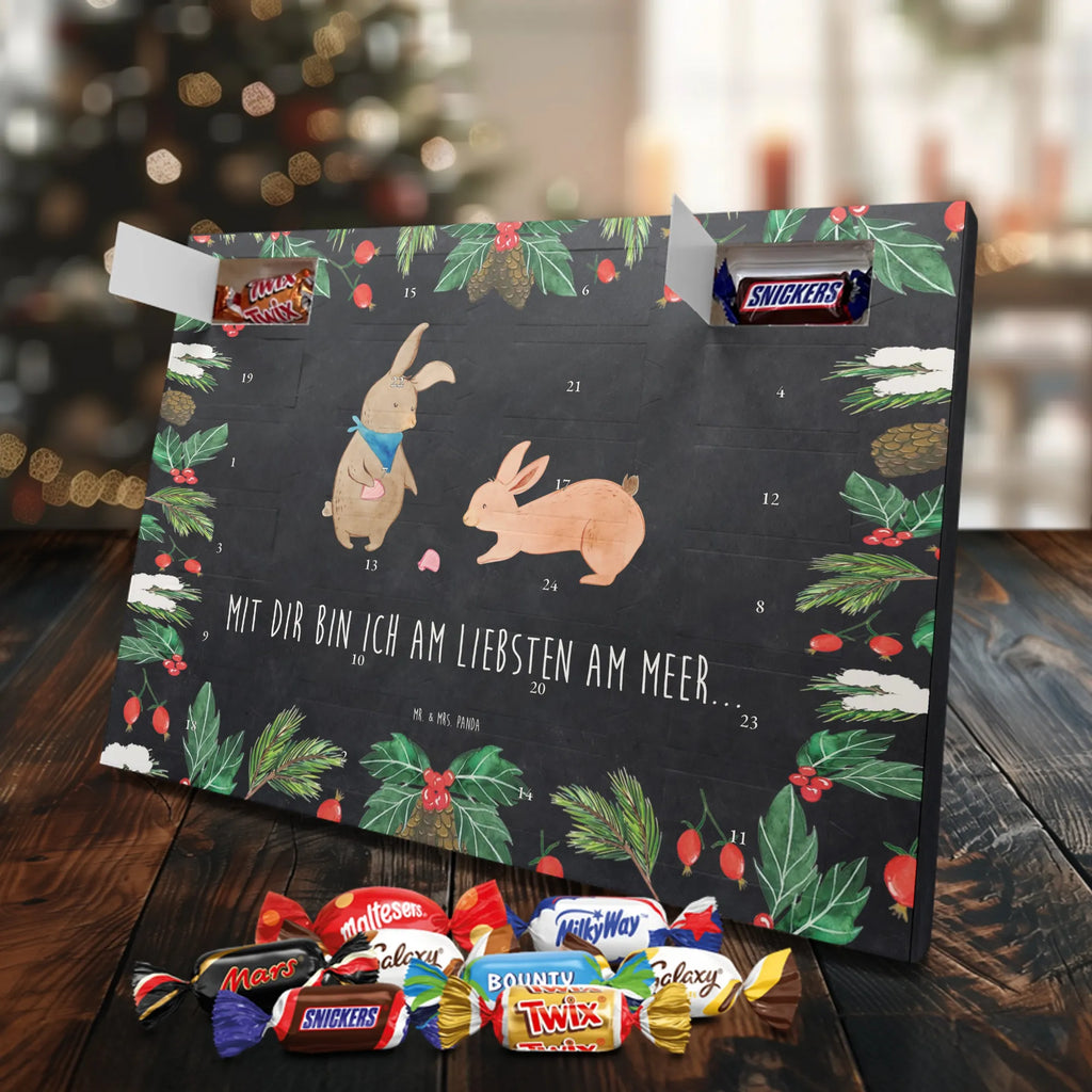 Chocolate advent calendar Bunnies with seashell Father's Day, Mother's Day, rabbits, girlfriends, collecting shells, girlfriend, shells, best friend