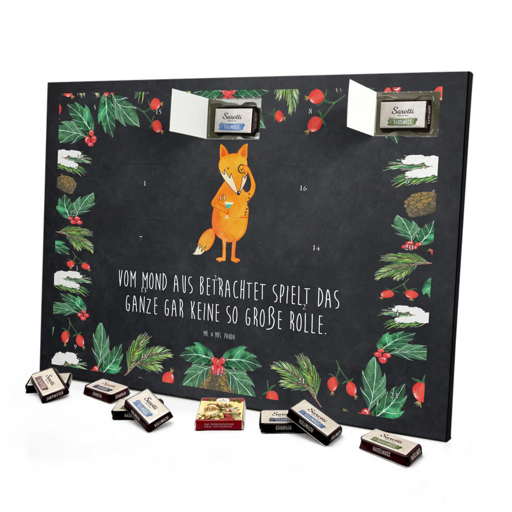 Chocolate advent calendar Fox lord forest wildlife, clever as a fox, foxes, animal lover, words of consolation, motivation saying, problem solving, lovesickness gift, saying funny