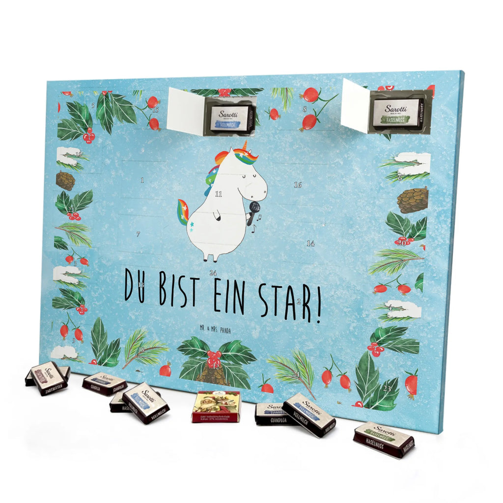 Chocolate advent calendar unicorn Singer confetti, unicorn saying, Singer gift, Singer present, Birthday, celebration