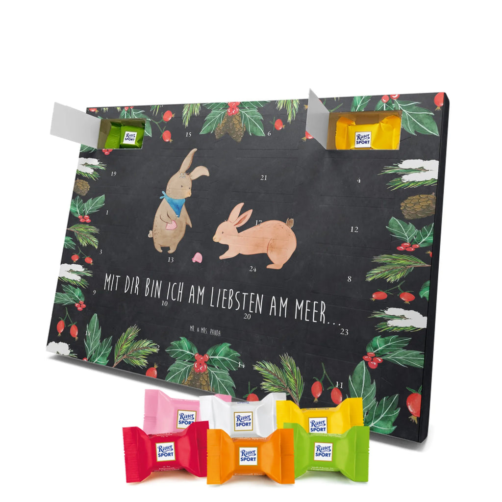 Chocolate advent calendar Bunnies with seashell Father's Day, Mother's Day, rabbits, girlfriends, collecting shells, girlfriend, shells, best friend