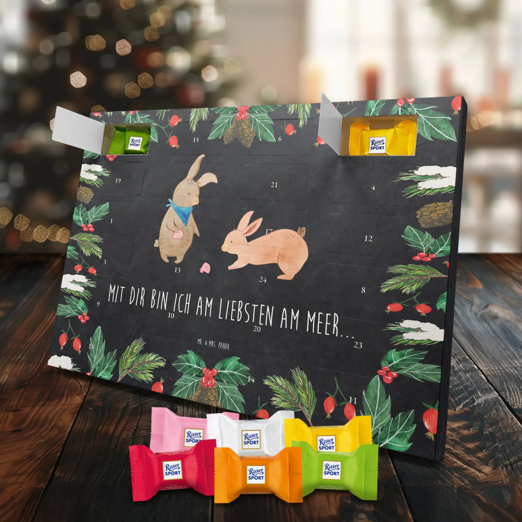 Chocolate advent calendar Bunnies with seashell Father's Day, Mother's Day, rabbits, girlfriends, collecting shells, girlfriend, shells, best friend