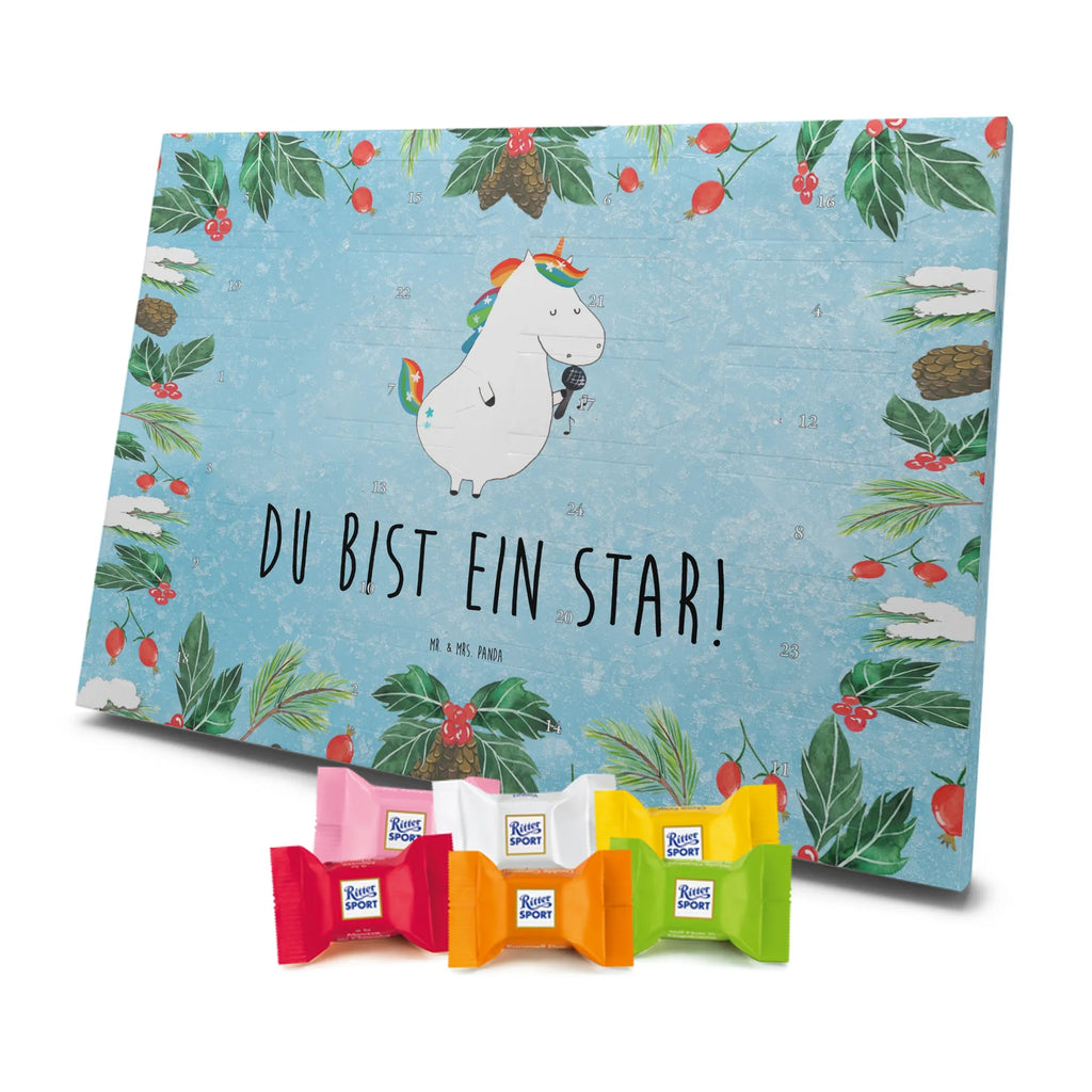 Chocolate advent calendar unicorn Singer confetti, unicorn saying, Singer gift, Singer present, Birthday, celebration