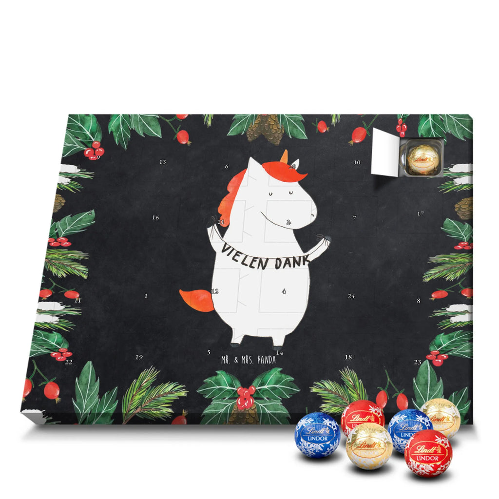 Chocolate advent calendar unicorn Thank you very much Thank you present, thank you gift, thanks, thank you