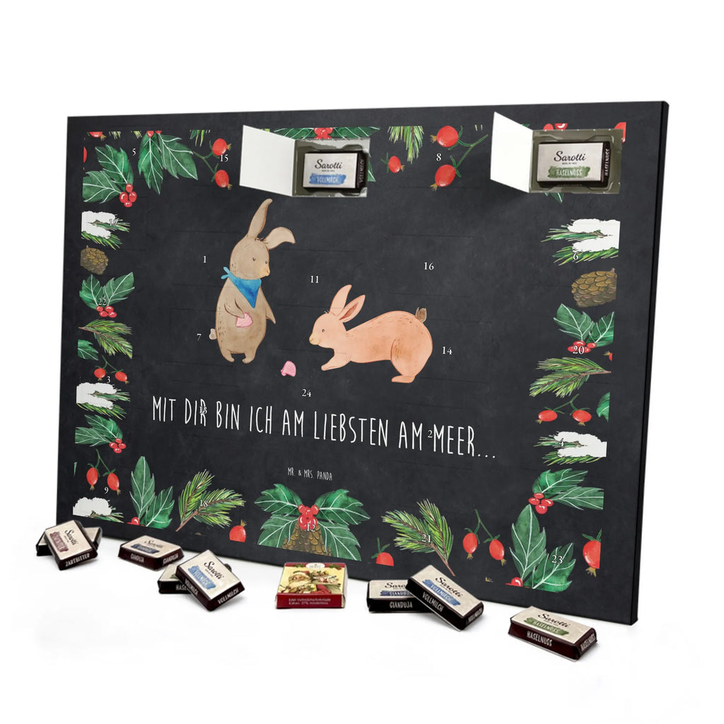 Chocolate advent calendar Bunnies with seashell Father's Day, Mother's Day, rabbits, girlfriends, collecting shells, girlfriend, shells, best friend