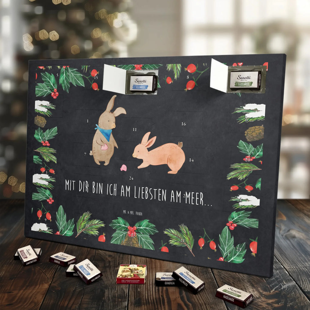 Chocolate advent calendar Bunnies with seashell Father's Day, Mother's Day, rabbits, girlfriends, collecting shells, girlfriend, shells, best friend