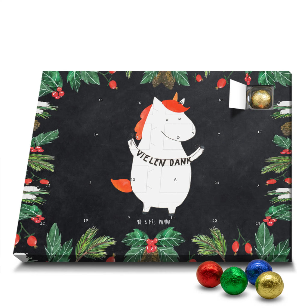 Chocolate advent calendar unicorn Thank you very much Thank you present, thank you gift, thanks, thank you