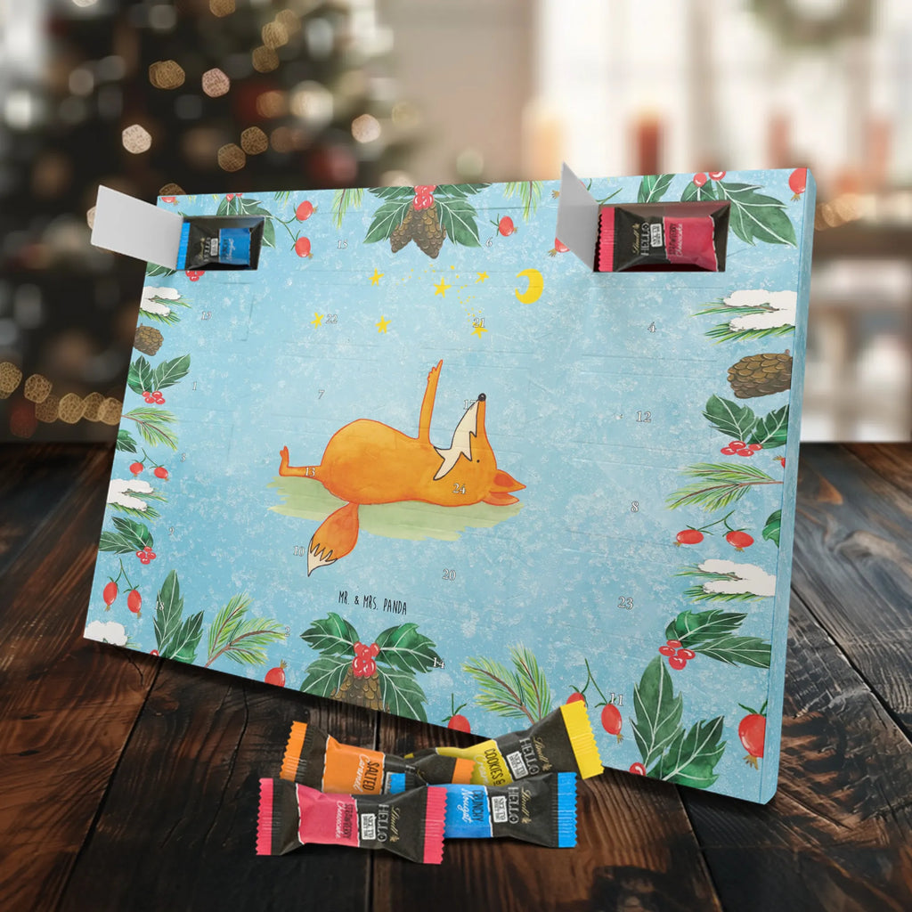 Chocolate advent calendar Fox Stars forest wildlife, clever as a fox, foxes, animal lover, Romance, Saying positive, words of consolation, Saying beautiful