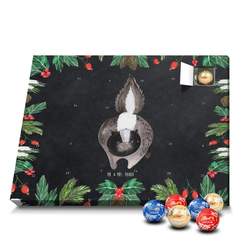 Chocolate advent calendar skunk attack angry, wild animal, predator, stinky, threatening