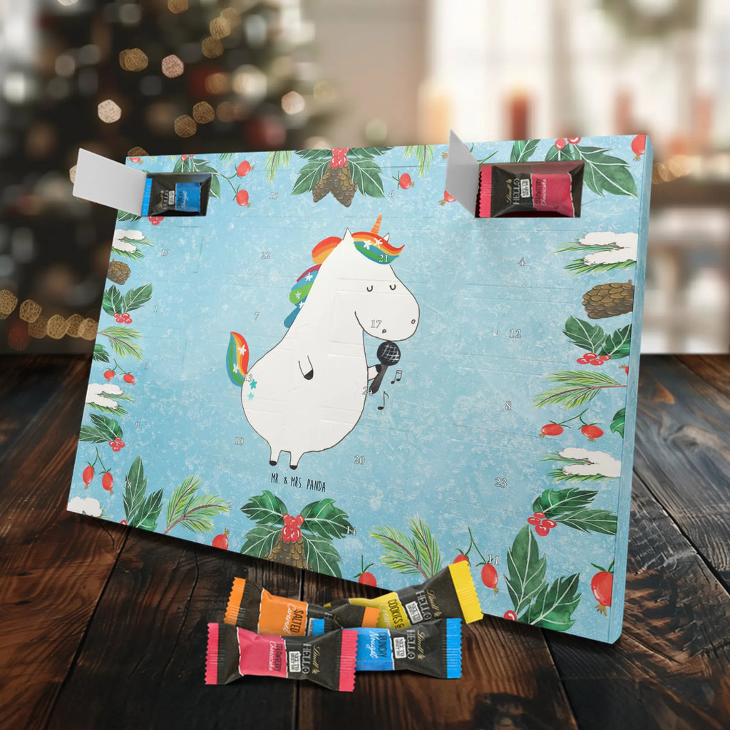 Chocolate advent calendar unicorn Singer confetti, unicorn saying, Singer gift, Singer present, Birthday, celebration