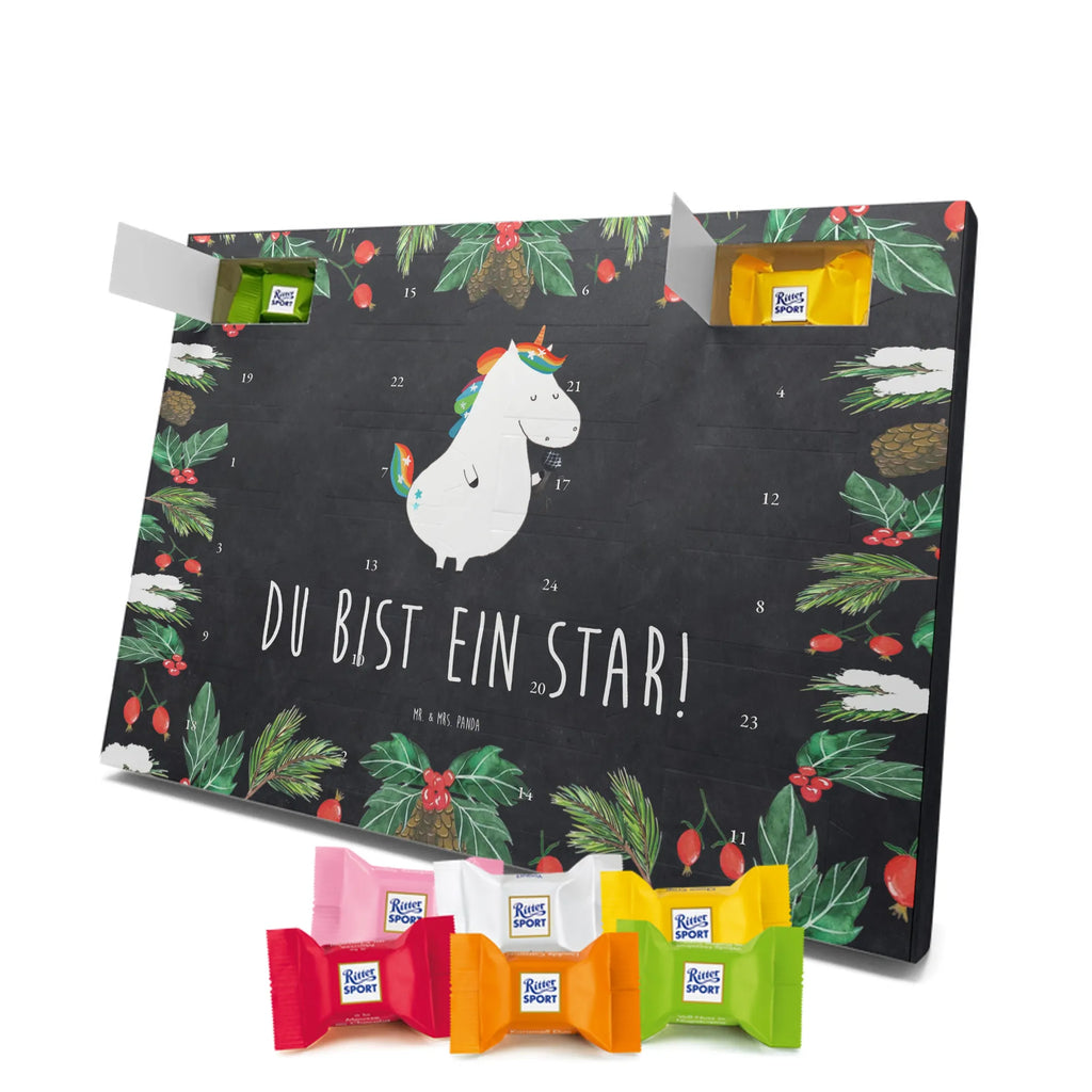 Chocolate advent calendar unicorn Singer confetti, unicorn saying, Singer gift, Singer present, Birthday, celebration