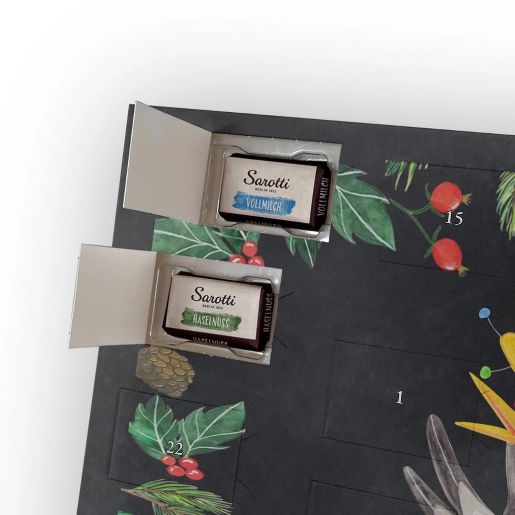 Chocolate advent calendar Crow sombrero gift ideas, gifts, small animals, good mood, cute, funny sayings, cute animal motives, hand drawn, special gifts, card, animal lover, Saying positive, Raven, Birds, Bird, Be happy, Magpie, Happiness Saying