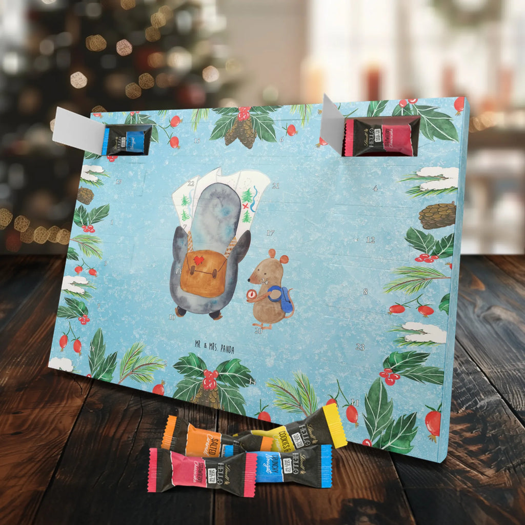 Chocolate advent calendar Penguin & Mouse Hiker North Pole, Penguins, penguins, hiking, road trip, excursion, adventurer, adventure