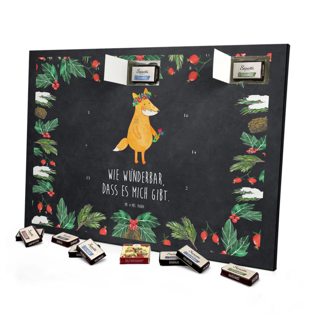 Chocolate advent calendar Fox Flower forest wildlife, clever as a fox, foxes, animal lover, fox girl, flower, flower girl, girlfriends, self-love, me, girlfriend, proof of love, flowers, joy