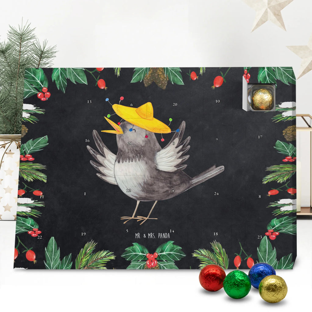 Chocolate advent calendar Crow sombrero gift ideas, gifts, small animals, good mood, cute, funny sayings, cute animal motives, hand drawn, special gifts, card, animal lover, Saying positive, Raven, Birds, Bird, Be happy, Magpie, Happiness Saying