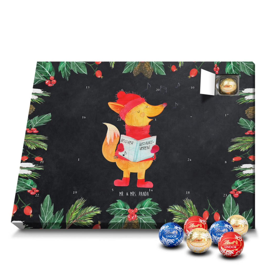 Chocolate advent calendar Fox Singer Christmas time, snow