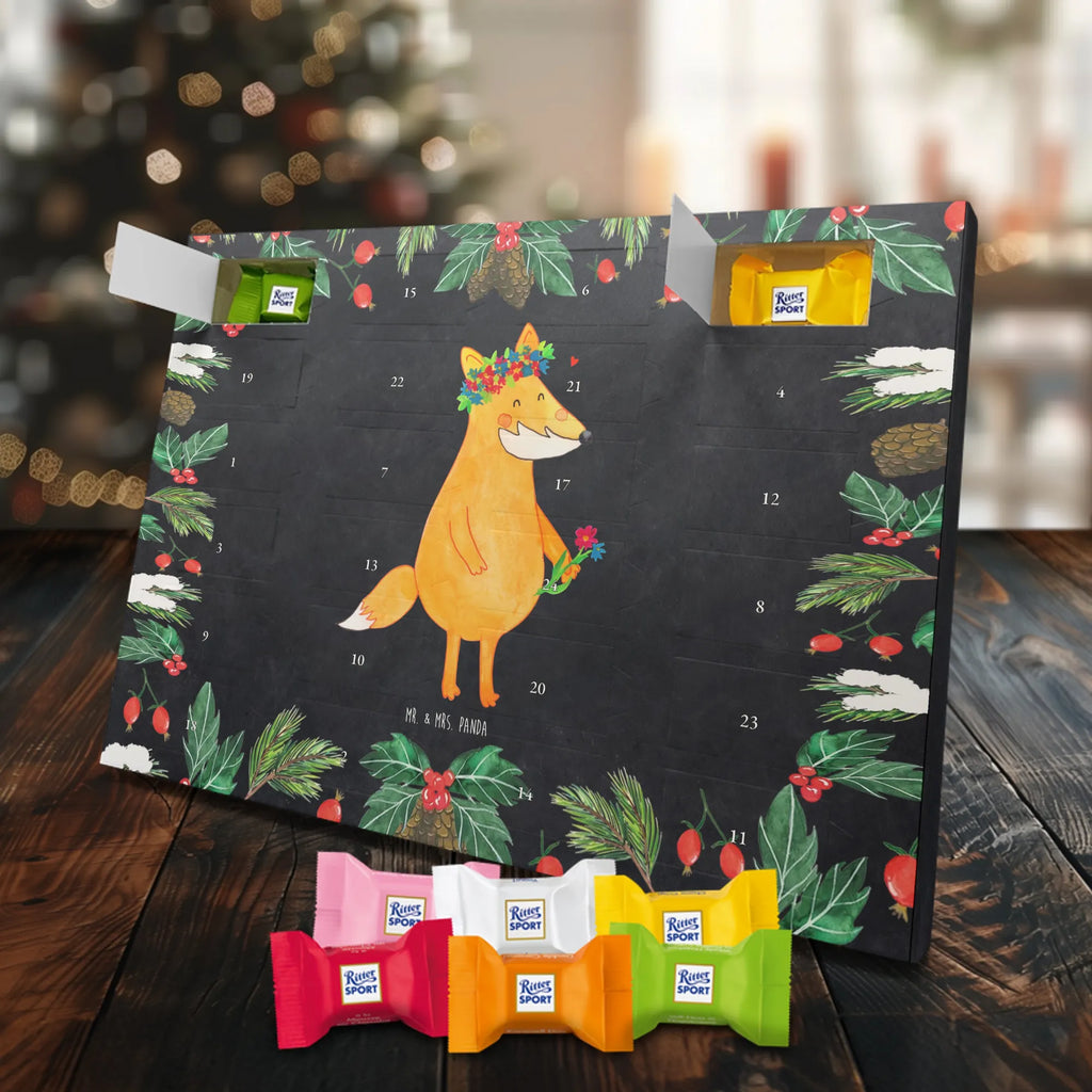 Chocolate advent calendar Fox Flower forest wildlife, clever as a fox, foxes, animal lover, fox girl, flower, flower girl, girlfriends, self-love, me, girlfriend, proof of love, flowers, joy
