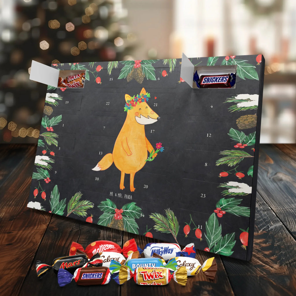 Chocolate advent calendar Fox Flower forest wildlife, clever as a fox, foxes, animal lover, fox girl, flower, flower girl, girlfriends, self-love, me, girlfriend, proof of love, flowers, joy