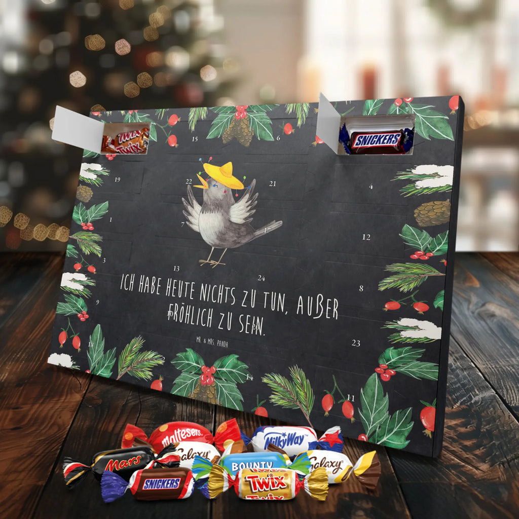 Chocolate advent calendar Crow sombrero gift ideas, gifts, small animals, good mood, cute, funny sayings, cute animal motives, hand drawn, special gifts, card, animal lover, Saying positive, Raven, Birds, Bird, Be happy, Magpie, Happiness Saying