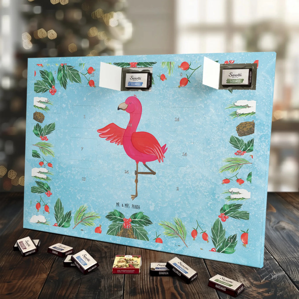 Chocolate advent calendar flamingo yoga gifts, gift idea, small gifts, pink gifts, adults, pink bird, children, bird of paradise, Caribbean feeling, funny sayings, girls gifts, unusual gifts in pink, flamingo fans, red, gift pink, flamingo decoration, vacation, relaxation, mindfulness, yoga exercise, anger, deep relaxation, bird, agitation