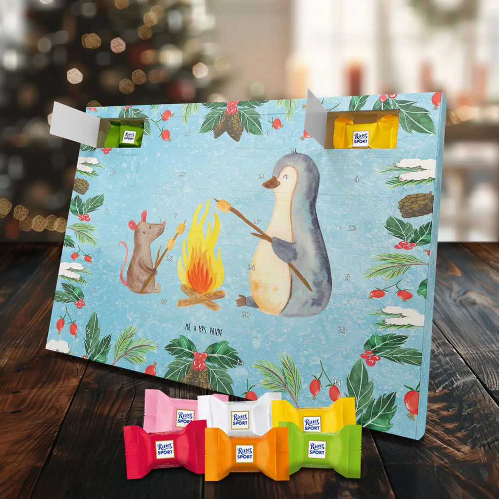 Chocolate advent calendar Penguin campfire North Pole, Penguins, mouse, penguins, everyday office life, new start, life motto, fire, work, campfire, life motivation
