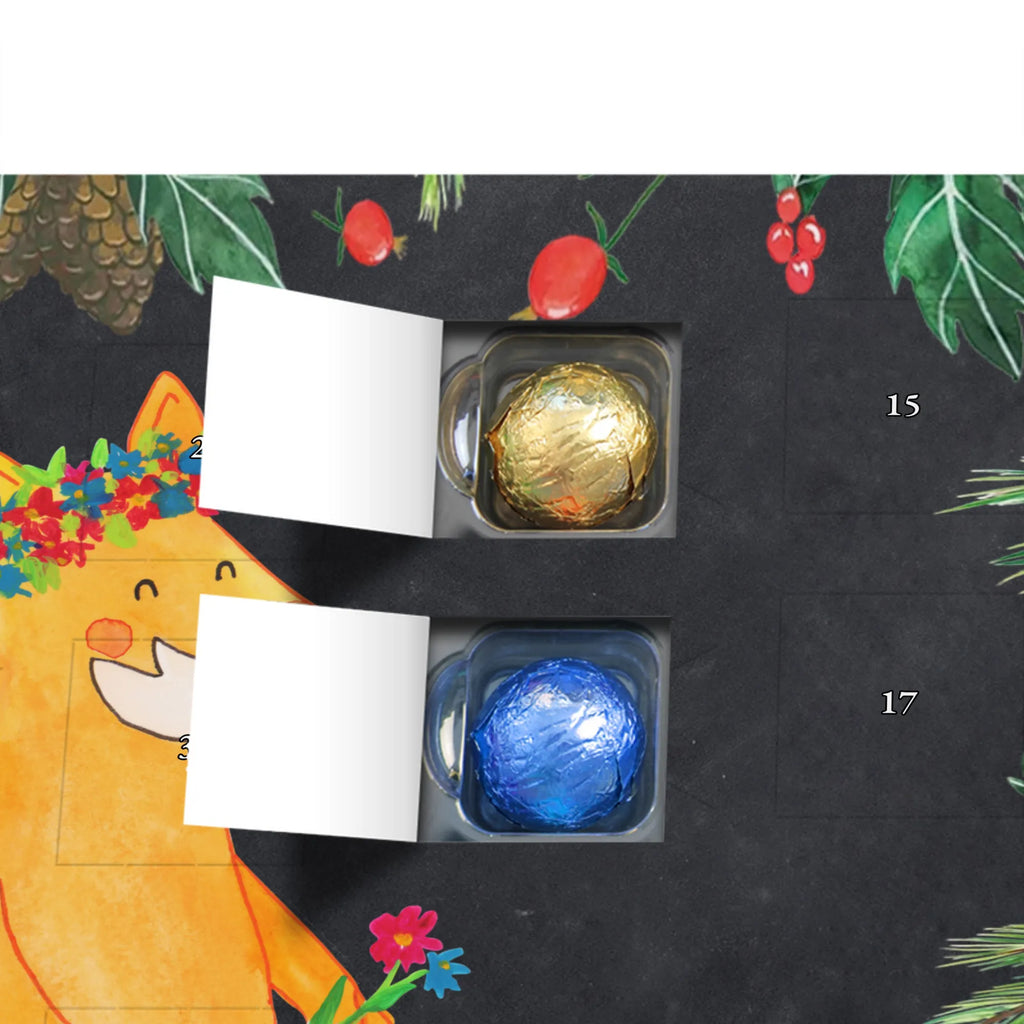Chocolate advent calendar Fox Flower forest wildlife, clever as a fox, foxes, animal lover, fox girl, flower, flower girl, girlfriends, self-love, me, girlfriend, proof of love, flowers, joy