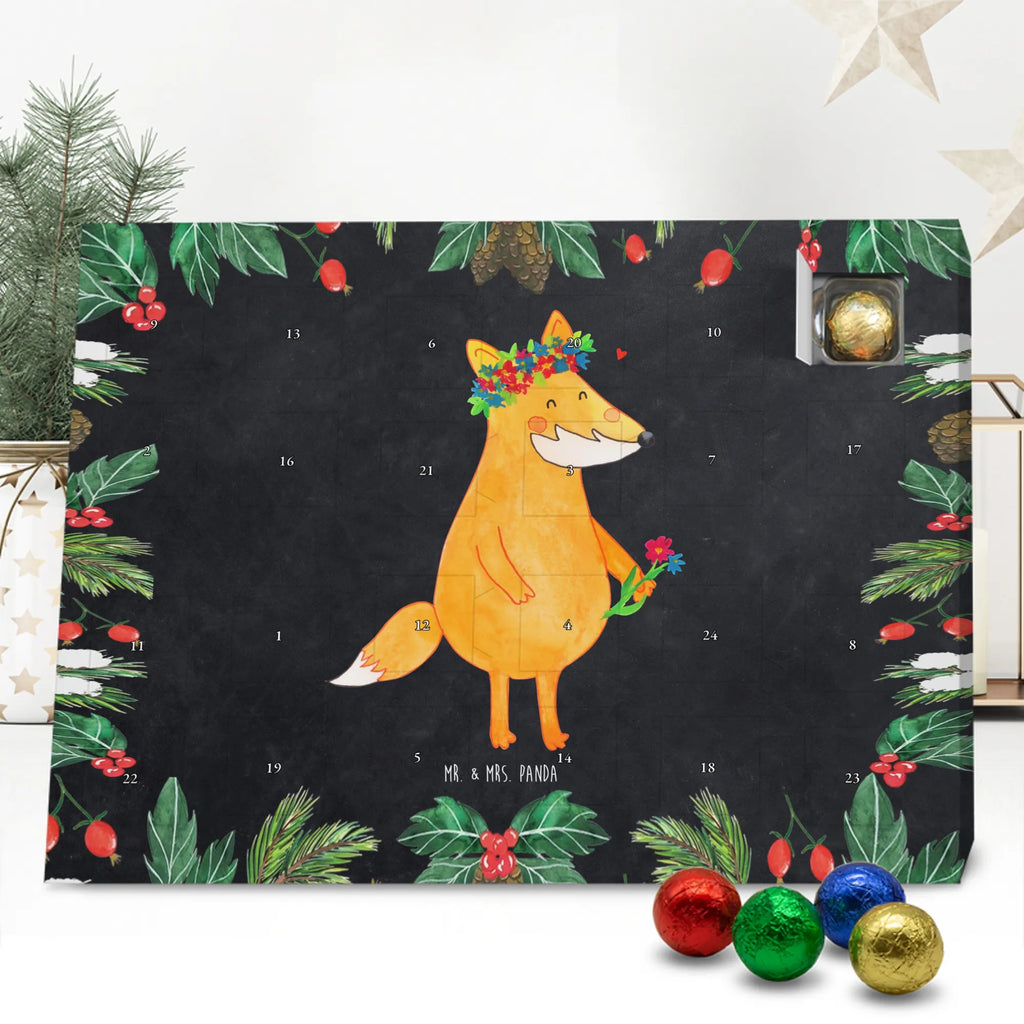 Chocolate advent calendar Fox Flower forest wildlife, clever as a fox, foxes, animal lover, fox girl, flower, flower girl, girlfriends, self-love, me, girlfriend, proof of love, flowers, joy