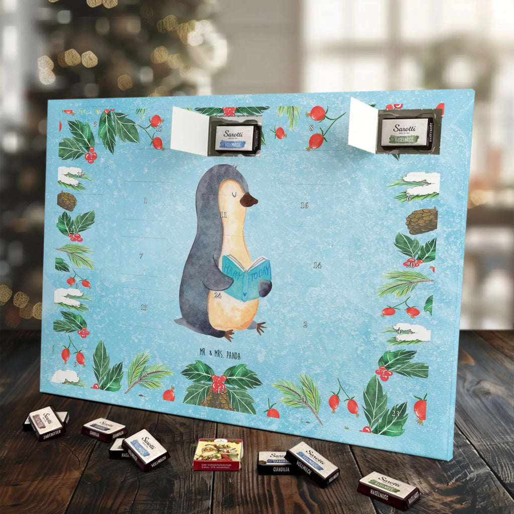 Chocolate advent calendar Penguin A book North Pole, Penguins, penguins, leisure, book, vacation, reading, doing nothing, holidays, lazing around, bookworm
