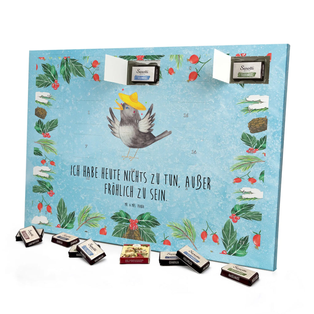Chocolate advent calendar Crow sombrero gift ideas, gifts, small animals, good mood, cute, funny sayings, cute animal motives, hand drawn, special gifts, card, animal lover, Saying positive, Raven, Birds, Bird, Be happy, Magpie, Happiness Saying