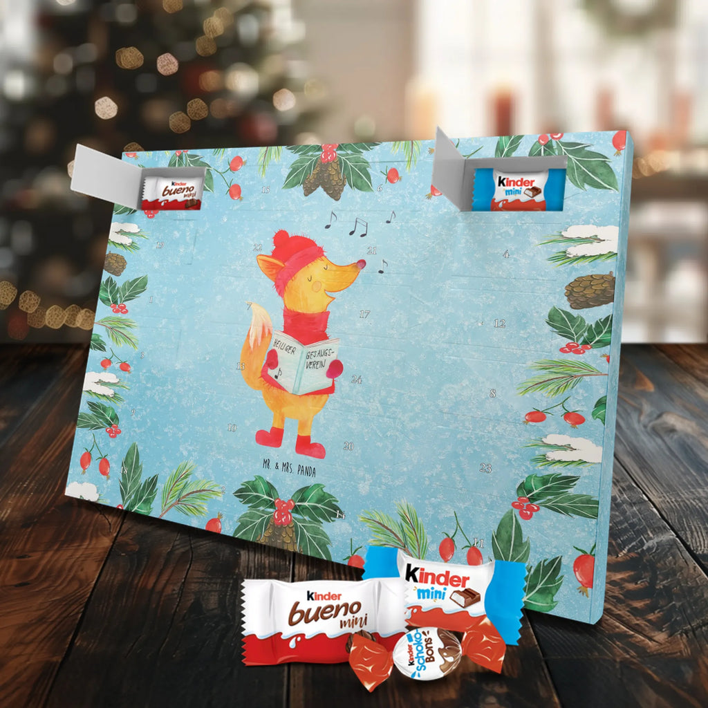Chocolate advent calendar Fox Singer Christmas time, snow