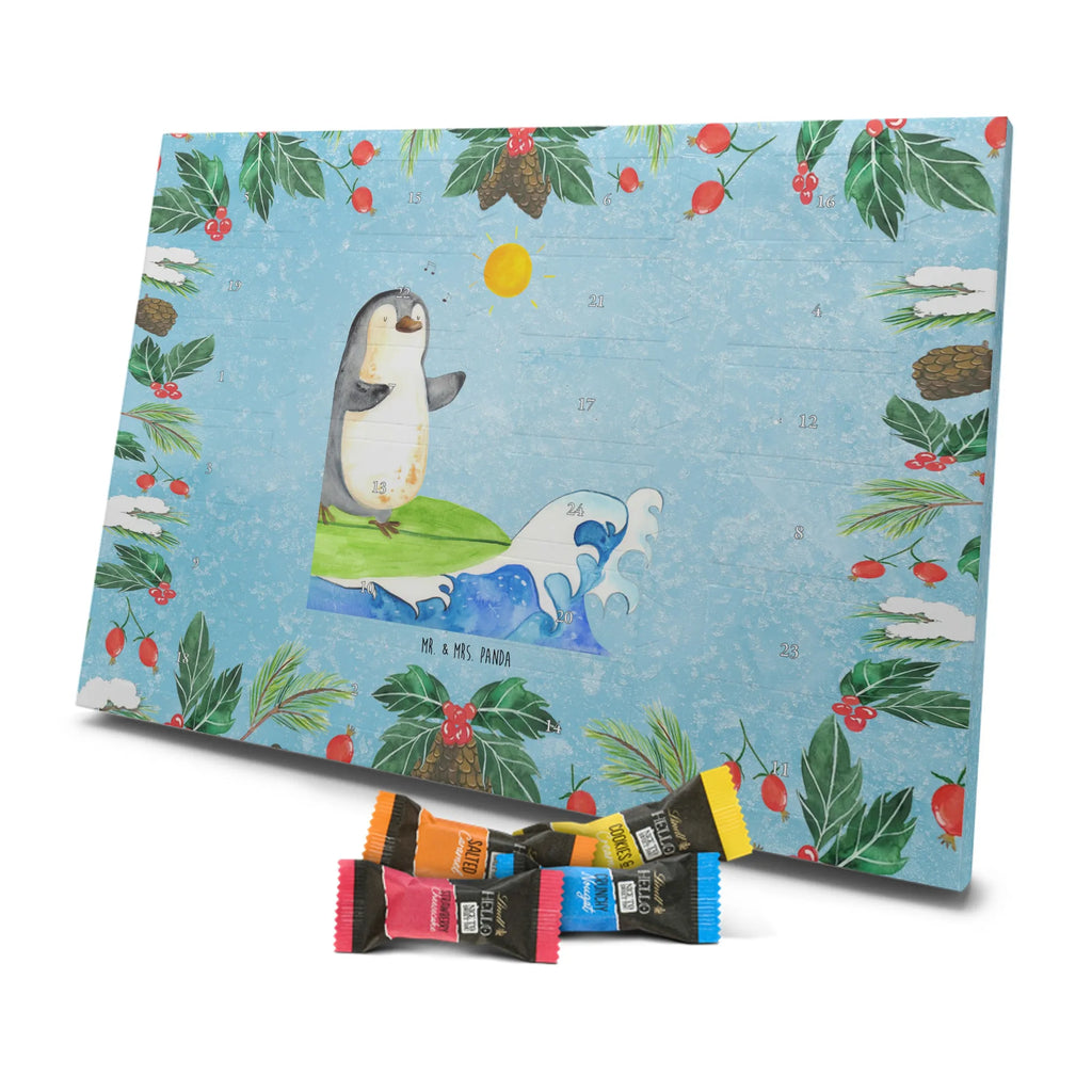 Chocolate advent calendar Penguin surfer North Pole, Penguins, waves, surfing, wave riding, holidays, penguins, surfers