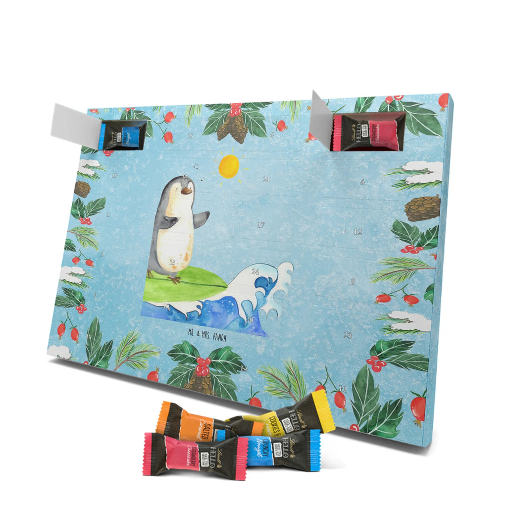 Chocolate advent calendar Penguin surfer North Pole, Penguins, waves, surfing, wave riding, holidays, penguins, surfers